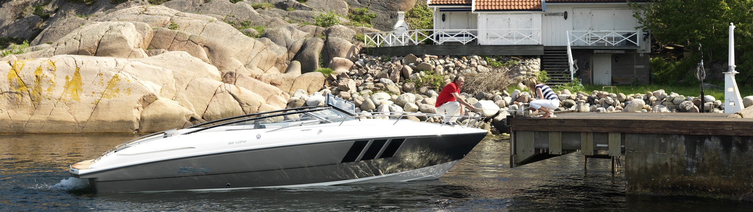 The Windy 29 Coho sports cruiser is an evolution of the enormously successful Windy 28 Ghibli, taking all of its best elements and bringing them bang up to date. With her pared-down, classic profile and extended rapier sharp deep-vee hull she is lighter, stronger and more economical than the Ghibli thanks to her resin-infused construction. She is faster too, with a blistering top speed of over 45 knots.